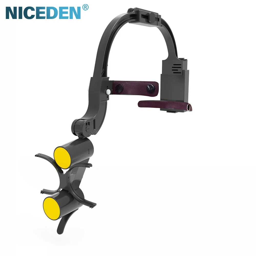 

Free 2 Battery Dent al Surgical Magnifier Headlight Binocular Loupes Lamp Light Optivisor LED Professional