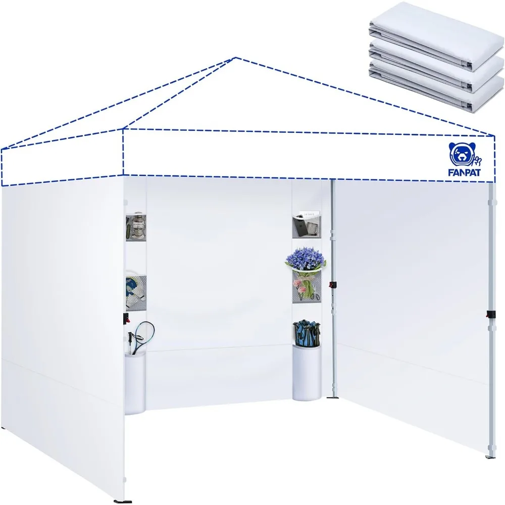 

Waterproof 10x10 FT Canopy Sidewalls with 6 Pockets, Durable Polyester Material (3PCS, Tent Not Included)