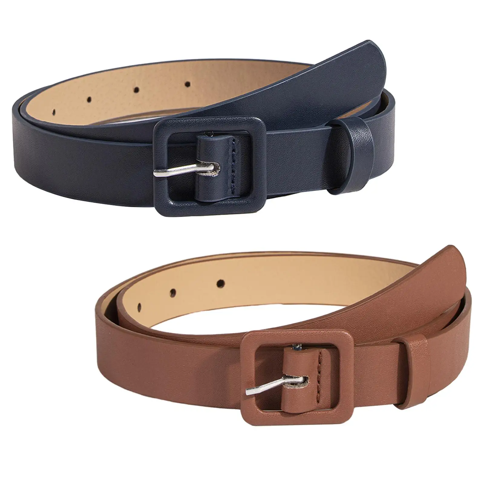 Women PU Leather Belt Trousers Accessories Decorative Adjustable Dress Belt Waist Belt for Pants Lady Skirts Sweater Coats
