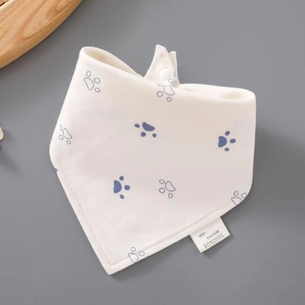 Baby Boy e Girl's Soft Cotton Bibs Camada Triangular Doulbe, Babador de Alimentação, Toalha de Saliva