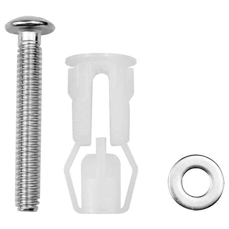 3X Toilet Seat Screws And Toilet Lid Screws Stainless Steel Top Fixing Hinges Screws, For Toilet Seat Replacement Parts