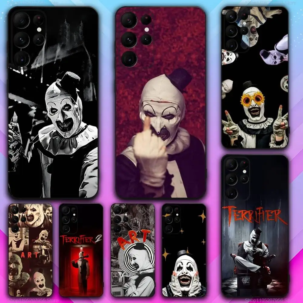 

T-TerrifierS A-Art C-Clown Phone Case For Samsung S30,S25,S24,S23,S22,S21,S20,Fe,Lite,5G,Ultra,Plus Black Cover
