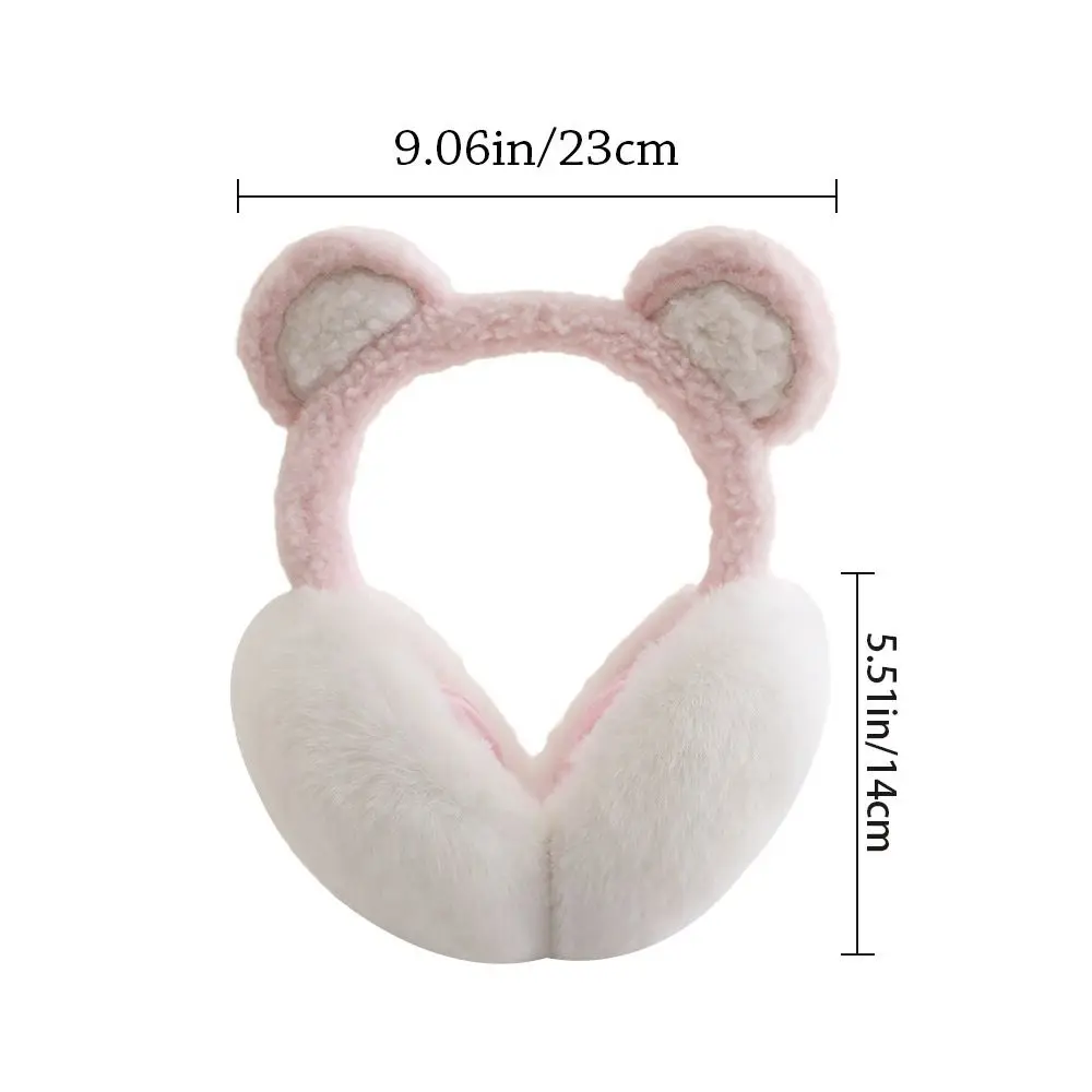 Winter Warm Plush Earmuffs Foldable Adjustable Earflaps Fluffy Casual Ear Warmer for Men Women