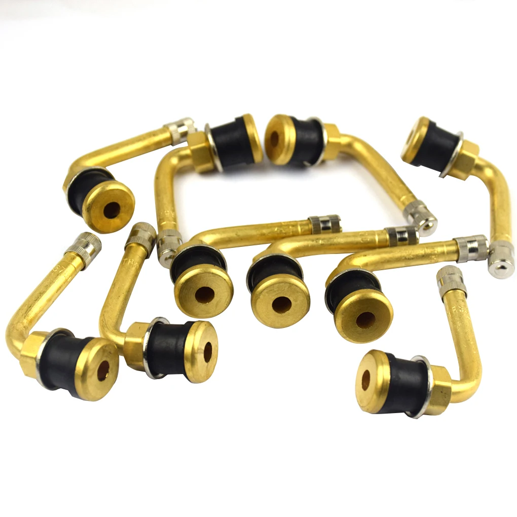 Universal TR570C Brass Truck Tubeless Tire Elbow Rod Valve Stem Bus 90 Degree Bend Tyre Valve Stem