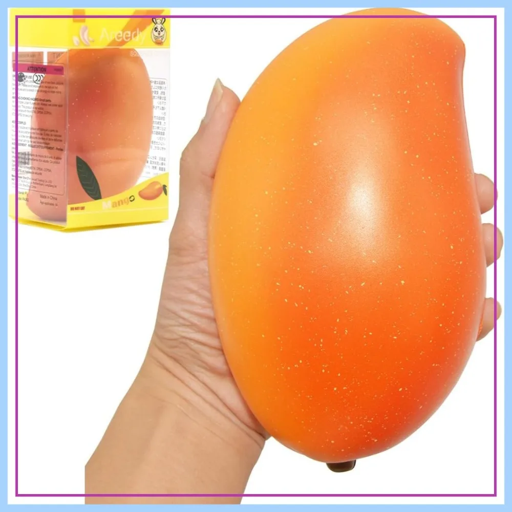 

Squishy Gold Mango Colossal Slow Rising Scented Fruit Squishies