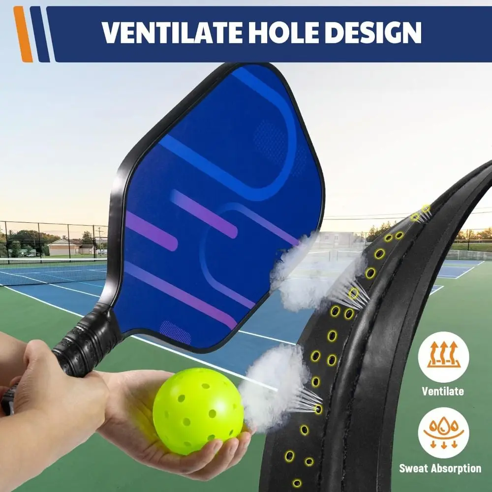 

1 Pack Anti Slip Pickleball Paddle Grip Tape Sweat Absorbent Perforated Pickleball Overgrip Ventilated Universal