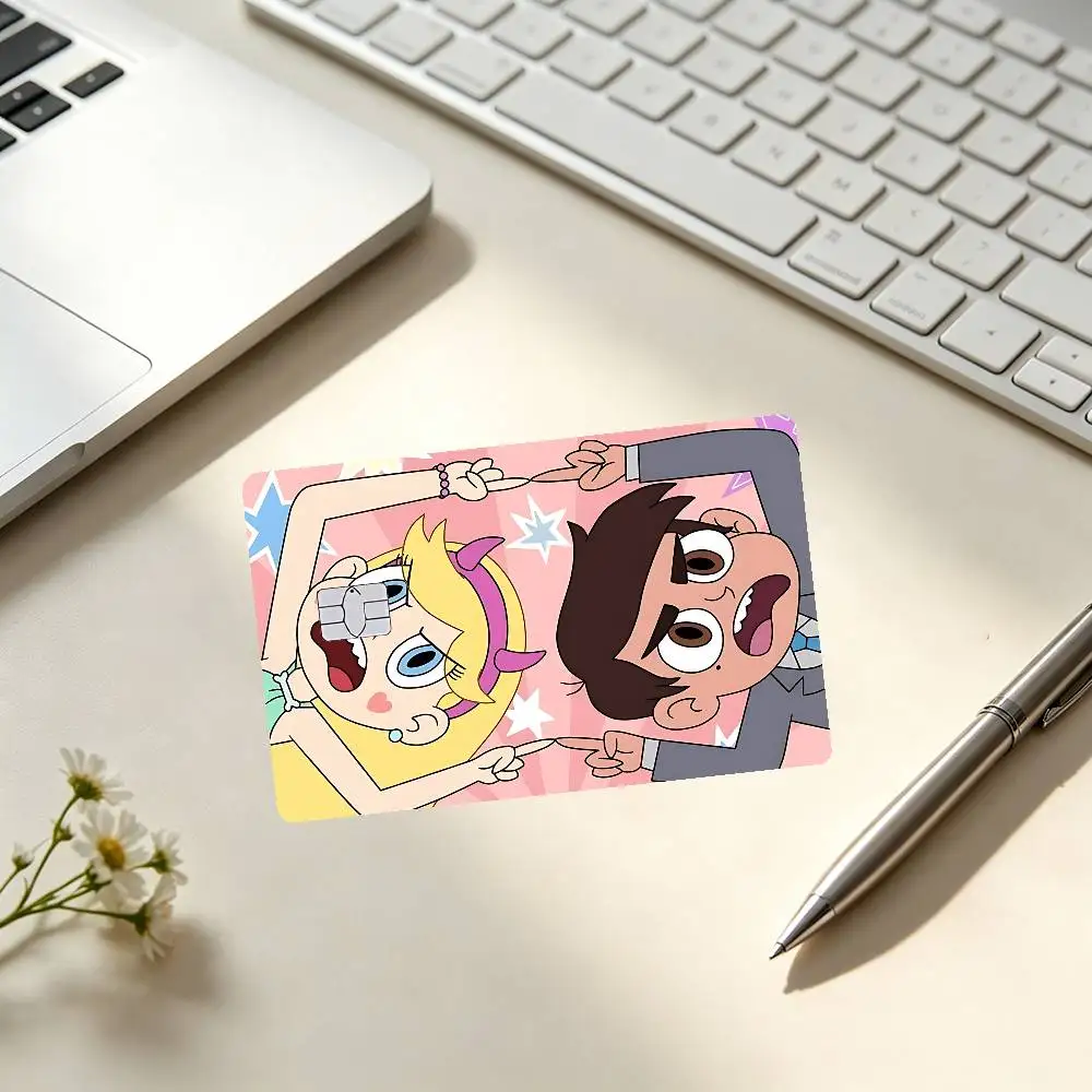 Cute S-Star Vs. The Forces Of Evil-S Card Stickers Credit Card DIY Card Protector Stickers Waterproof Film Skin Cover