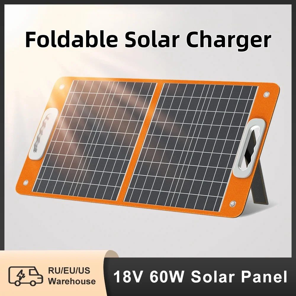 

ETFE 200W Foldable Solar Panels Cell 20.5V Portable Solar Charging Panel Complete Kit for Outdoor Tourism Camping Power Station