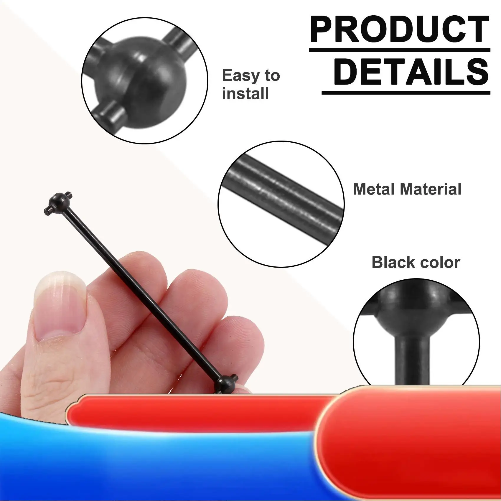 

4 шт. металлический приводной вал из собачьей кости для Wltoys 144001 124019 124018 обновления радиоуправляемого автомобиля, детали, аксессуары-X65A