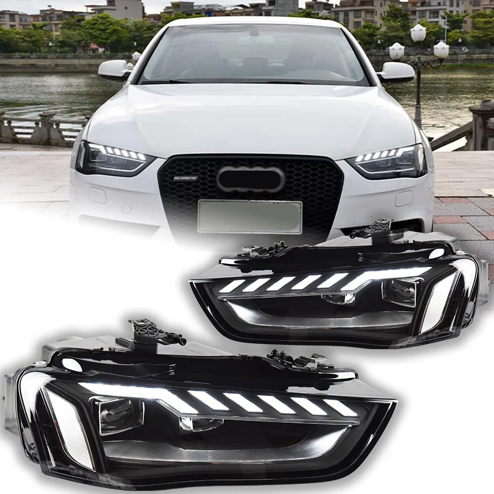 AKD Car Styling Head Lamp for Audi A4 Headlights 2013-2016 A4 B8 LED Headlight Projector Lens DRL Signal Automotive Accessories