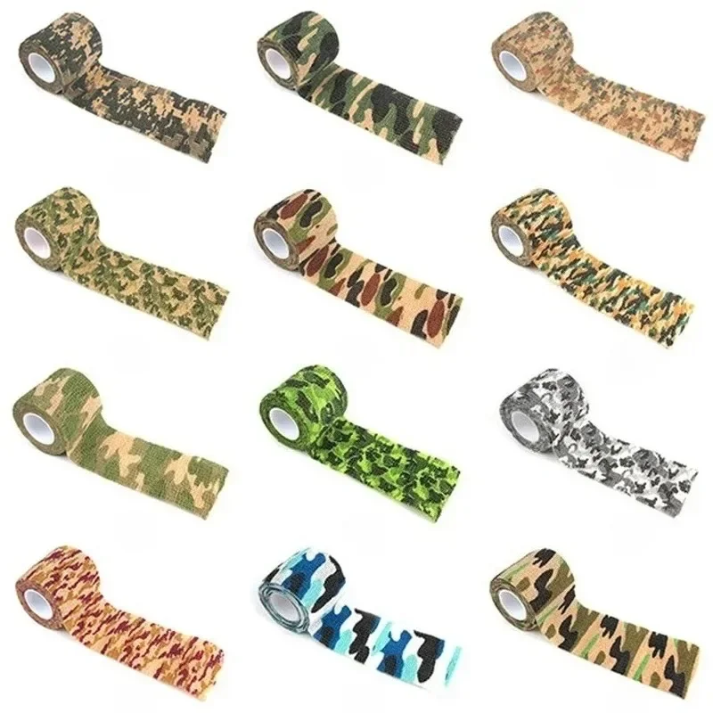 

10PC 5CMx4.5M Tape Wrap Self-Adhesive Protective Bandage For Outdoor Camping Knee Ankle Luggage Bag DIY