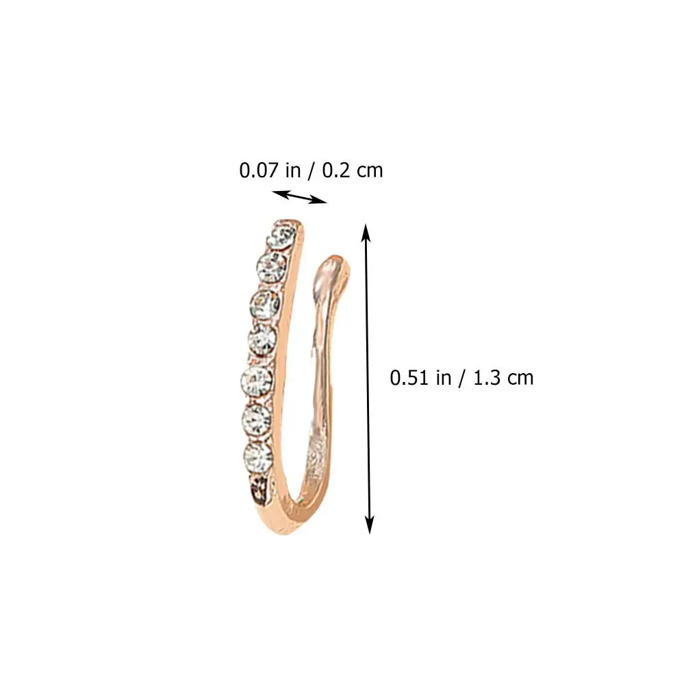 

3 PCS Nose Decoration Fake Piercing Jewelry Hoops Shaped Clip U Fashion