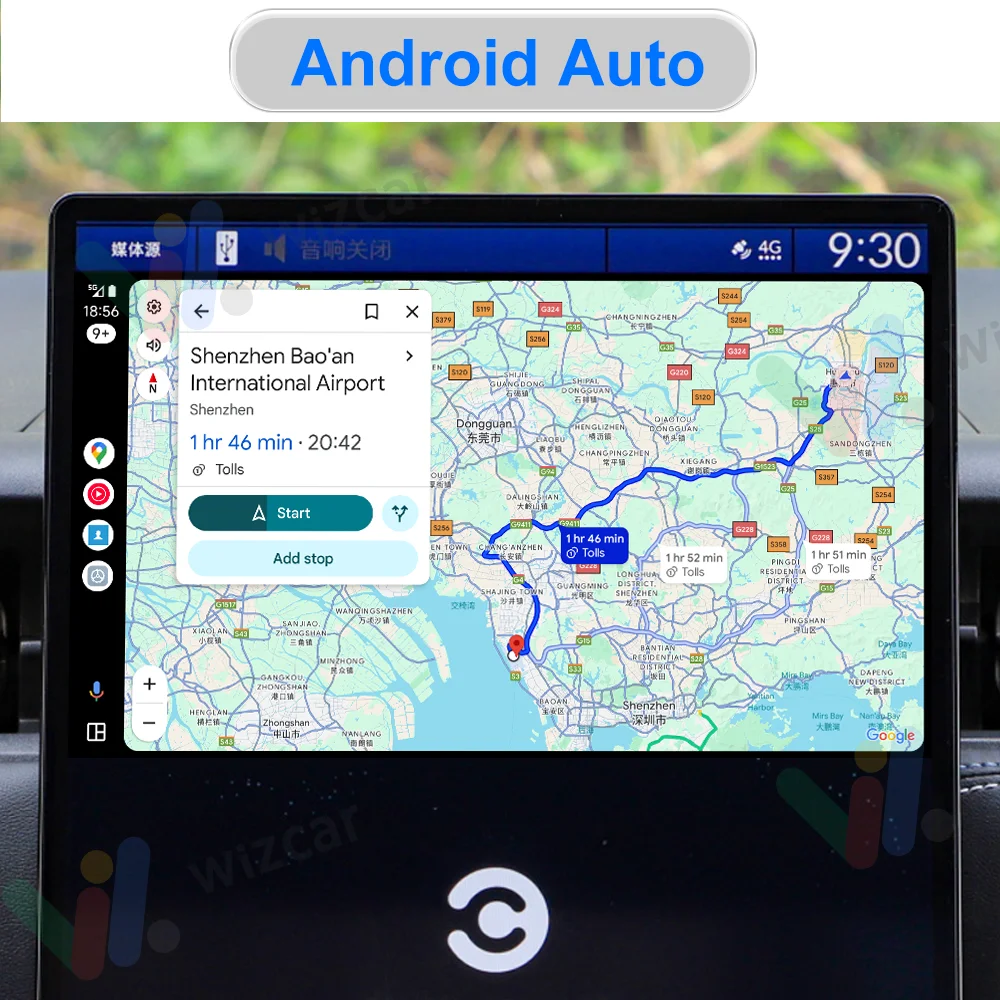 WIZCAR A3 Adapter Real-time Map Online Music Box Baidu Carlife to Android Auto Converter For Android Phone