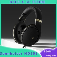 Sennheiser HD505 Open End Wired Headphones Custom 3.5mm Convertible HiFi High Fidelity Monitoring Music Earphones