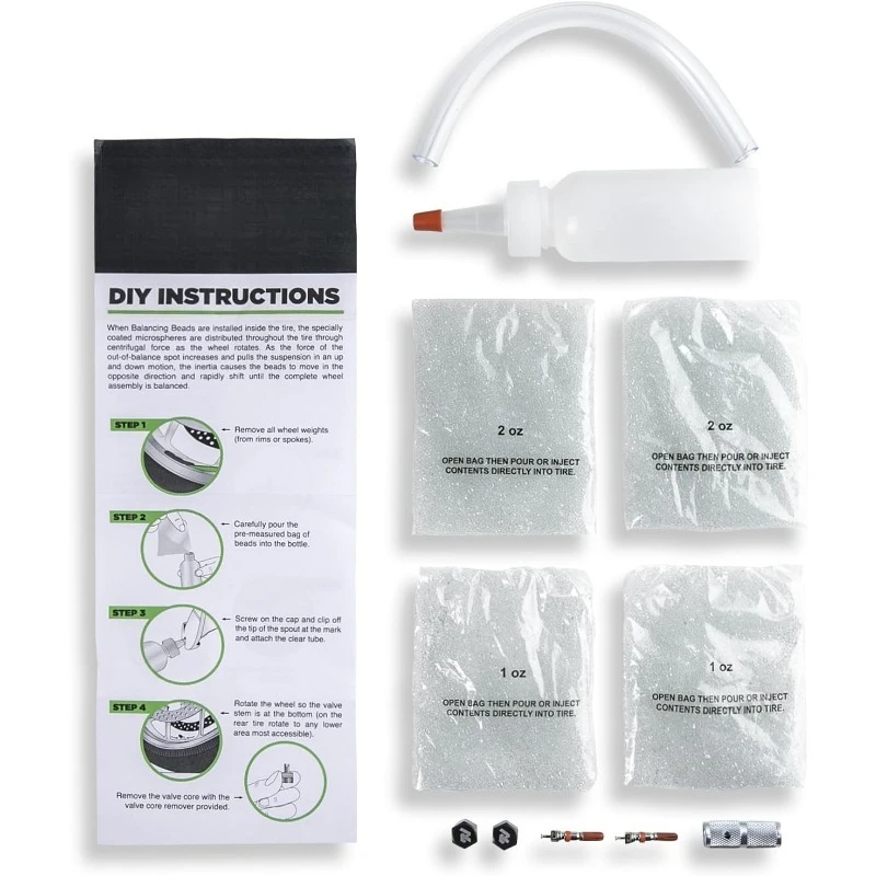 مجموعة خرز موازنة الإطارات - خرز موازنة إطارات الدراجات النارية - خرز توازن الزجاج المقسى للإطارات - متوافق مع TPMS #2