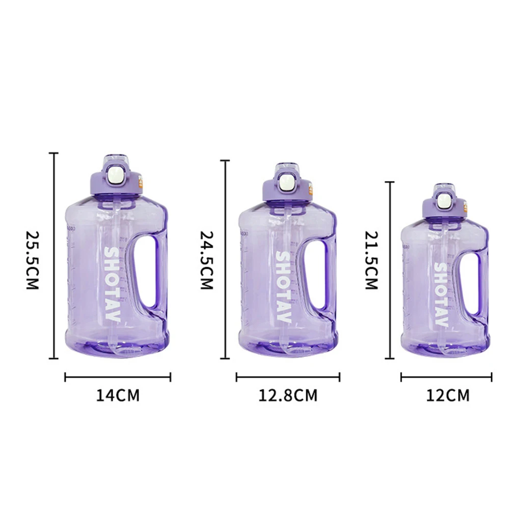 Large Durable Portable Water Bottle, Sports Cup, Birthday Gift, 1500ml, 2000ml, 2500ml