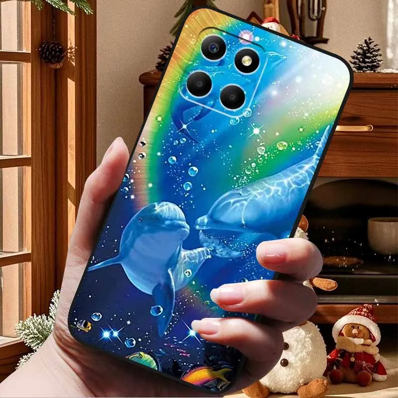 For Honor 70 Lite Case Soft TPU Silicone Painted Cat Black Back Covers For Huawei Honor70 Lite RBN-NX1 Cases Honor 70Lite 5G Bag