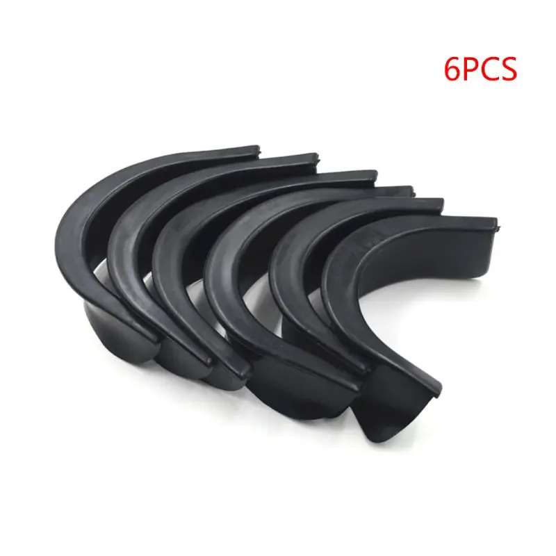 6Pcs/Set Pool Table Billiard Pocket Hole Black Rubber Liners 4 Corner 2 Side Corner Lining Snooker Replacement Accessories for