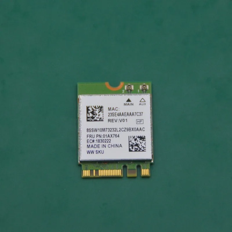 For Thinkpad L380 Yoga E480 E580 E485 E585 wireless network interface card 01AX764 2pcs