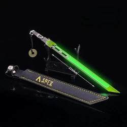 Apex Legends Game Peripheral Metal Weapons Model Hidden Blade Fluorescent Version Handicraft Sword Keychain Toy Ornament 22cm