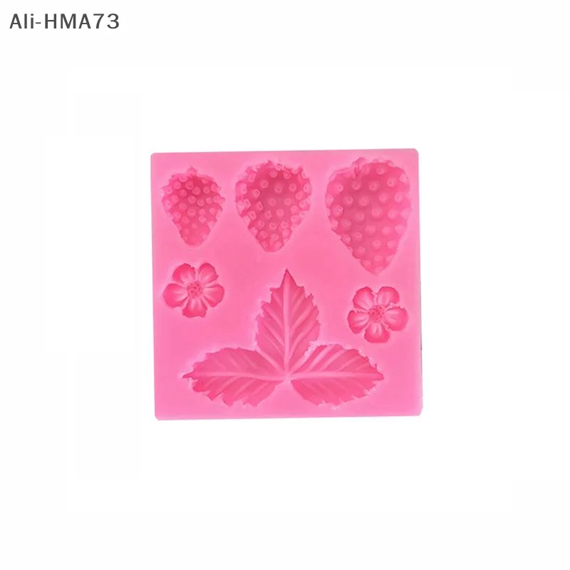

2025 1Pc Silicone Baking Mold Strawberry Flower Leaf Shape Chocolate Cake Mold DIY Resin Mold Clay Tool