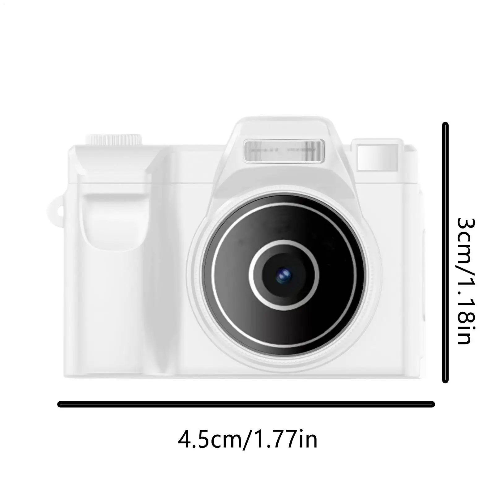 小型デジタルカメラ 小型ポータブルVlogカメラ 32GBカード付き 1080P解像度 ビデオレコーダー フィルターとLEDフラッシュ付き