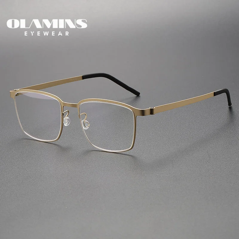 

OLAMINS​ Anti Bluelight Pure Titanium Eyewear Men Computer Blue Light Blocking Eye Glasses Optical Eyeglasses Frame 9619