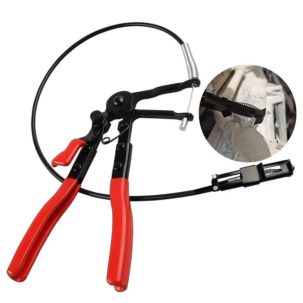 Clamping Pliers Bendable Hose Clamps Cable Type Flex Cable Long Auto Hose Clamps Straight Hose Bundle Removal Auto Repair Tools