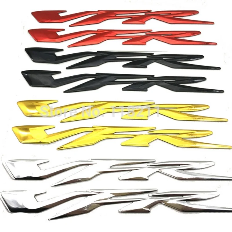 2Pcs/ Pair VFR 3D Raised Sticker Decals 23 x 2.8cm fits for HONDA VFR 400 800 1200 Motorcycle Bike