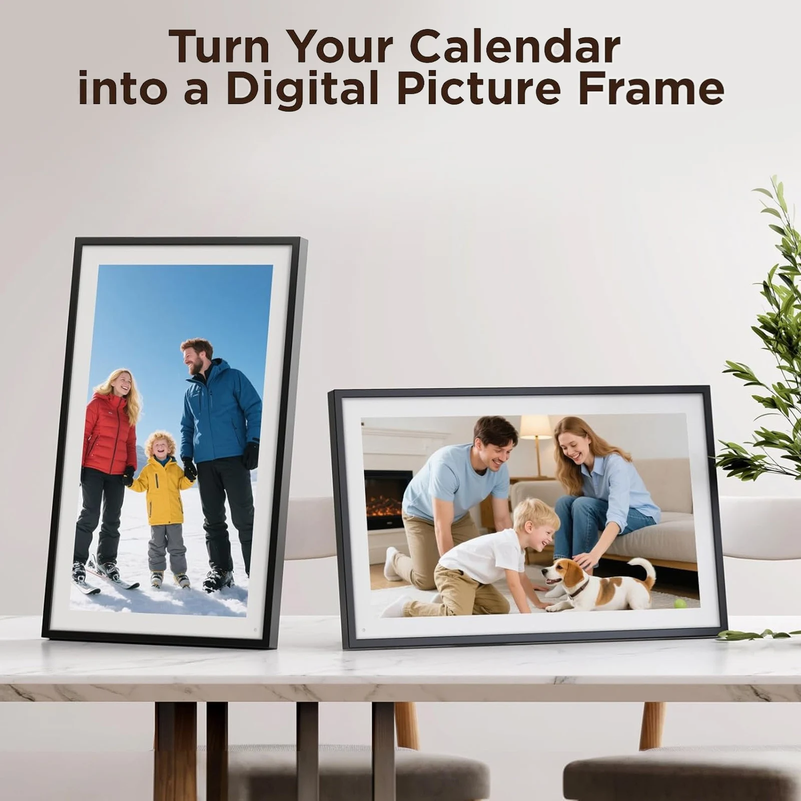 10.1in Electronic Smart Digital Calendar HD Touchscreen Family Planner Calendar With Switchable Digital Photo Frame for Home