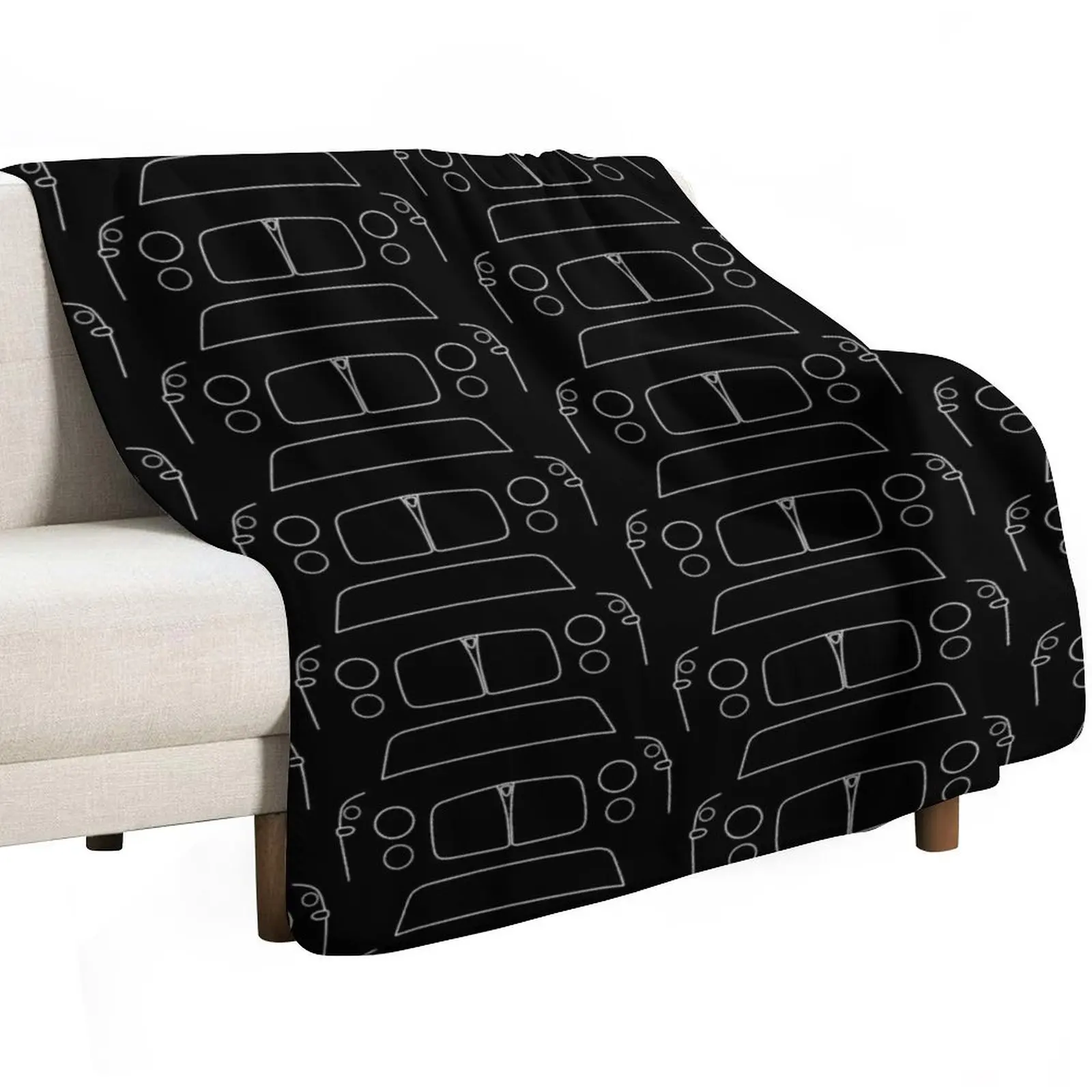 Rover P5 classic car outline graphic (white) Throw Blanket Bed covers Blankets For Bed Bed Quilt Multi-Purpose Blankets