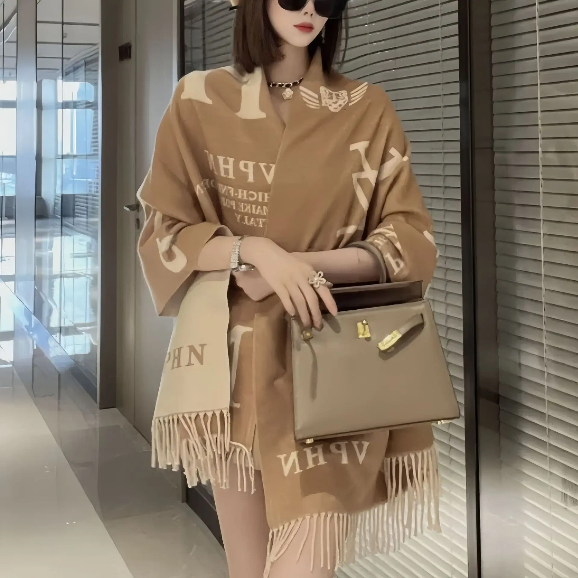 الفاخرة الشتاء الوجهين طباعة أوشحة كشميرية النساء عالية الجودة رشاقته التفاف شال السيدات الباشمينا وشاح حجم كبير 185*65 سنتيمتر