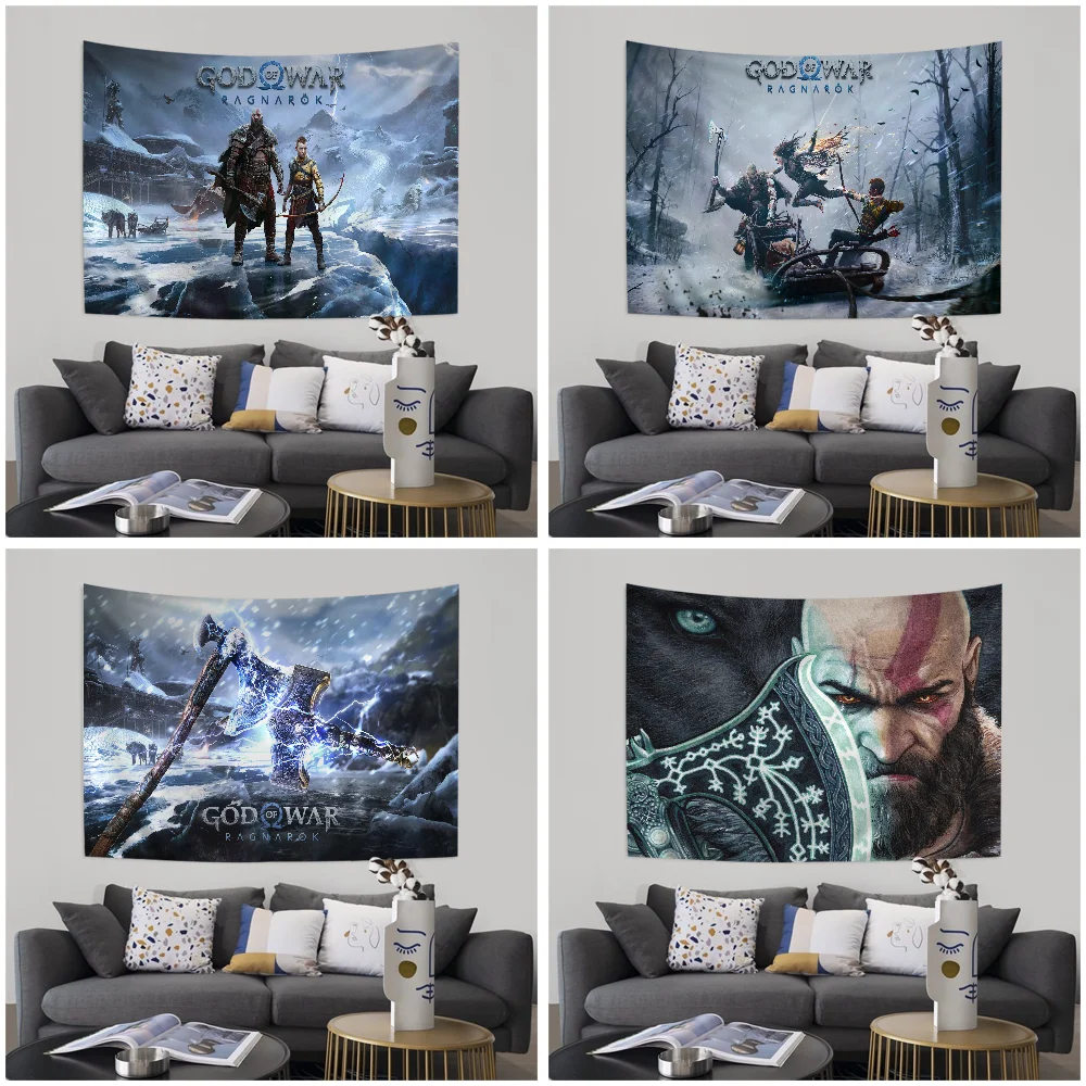 G-God Of War Printed Large Wall Tapestry Cheap Hippie Wall Hanging Bohemian Wall Tapestries Mandala Home Decor