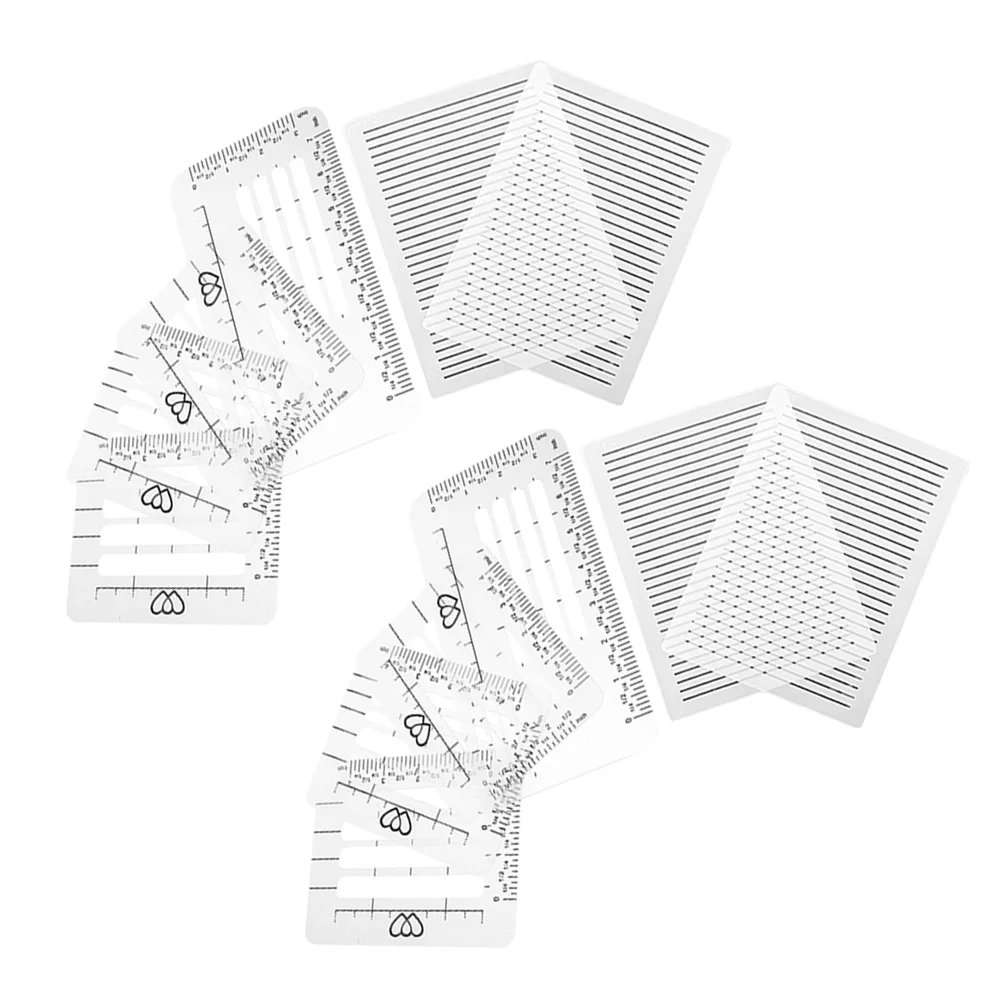 

12 Pcs Letter Format Template Envelope Addressing Guide Diary Stencil Templates Making Ruler