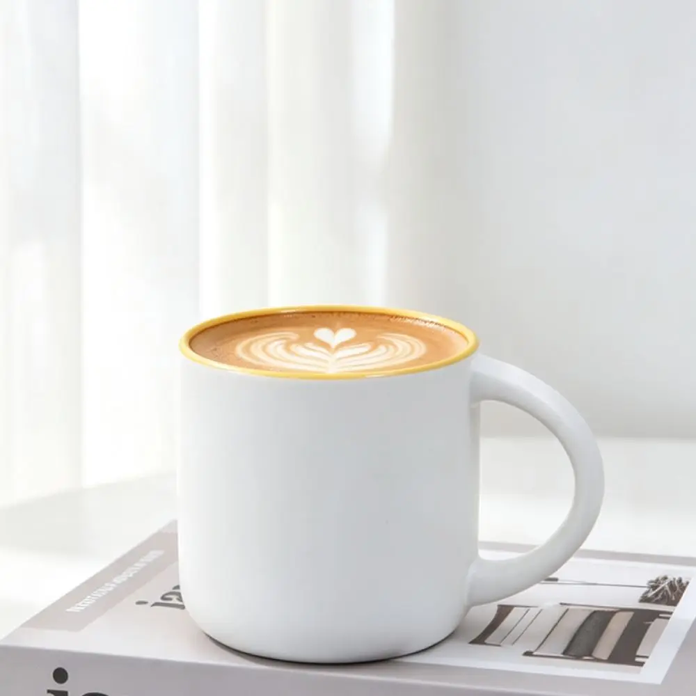 Minimalist Ceramic Coffee Cup Matte Finish Square Handle Professional Custom Logo Business Promotion Gift Water Mug