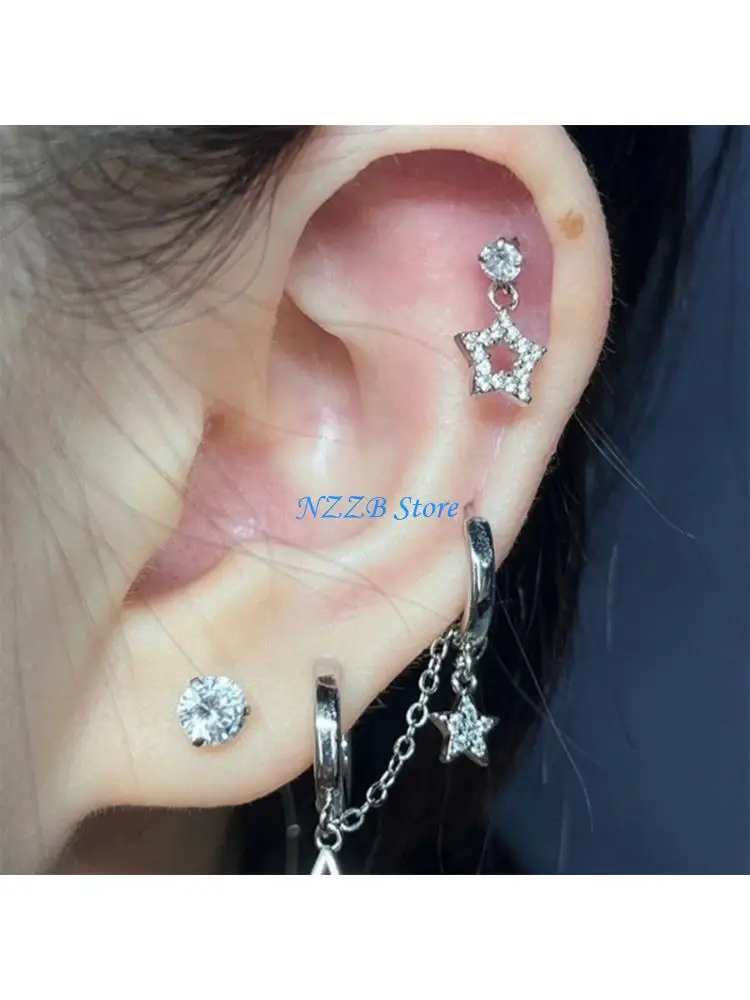 

T21F Cool Girl Accessories Fashion Females Ear Jewelry Suitable for Party Daily Wear