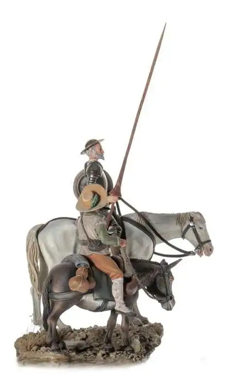 54mm Resin kit  Resin kit guitar and Sancho availablet Collectible Unassembled Sculpture for Hobbyists