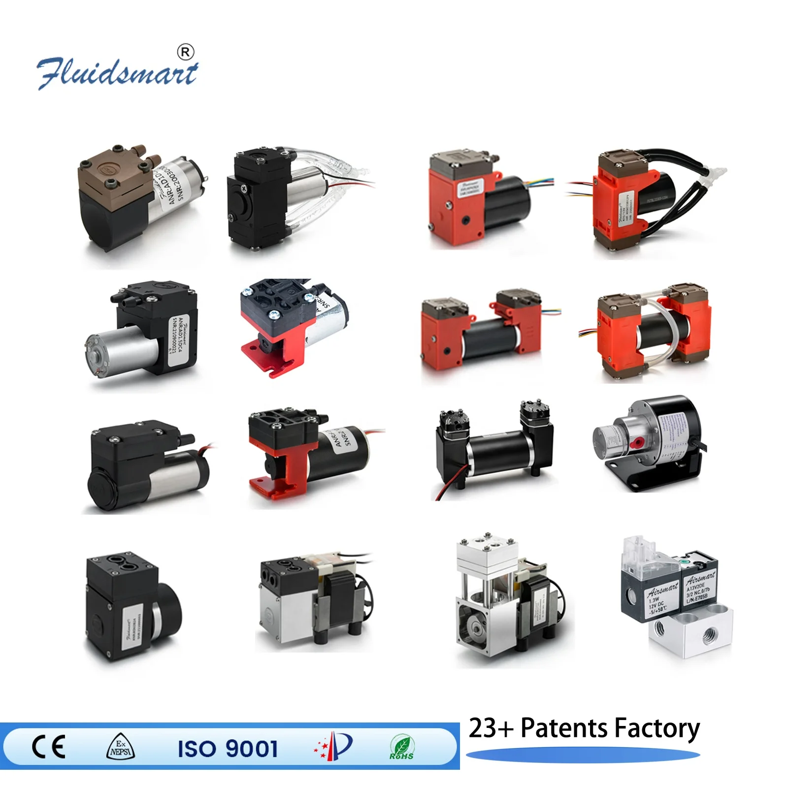 ارتفاع ضغط منخفض الاهتزاز مايكرو مضخة الحجاب الحاجز 24 فولت تيار مستمر فرش السيارات المكبس مضخة تفريغ مضخة ضاغط الهواء #3