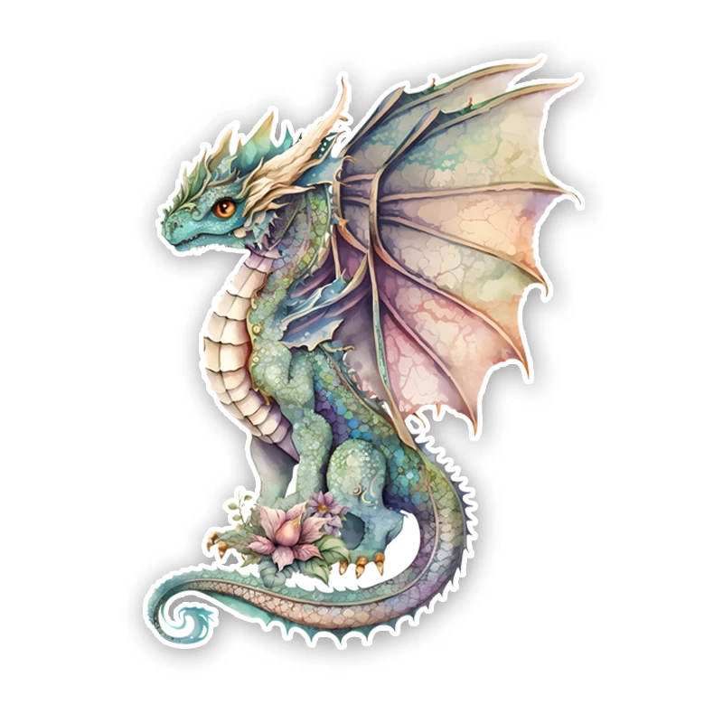 DK362# Beautiful Colorful Dragon Car Stickers Scratch Covering Self-Adhesive Waterproof Decal Motorcycle Decorative Accessories