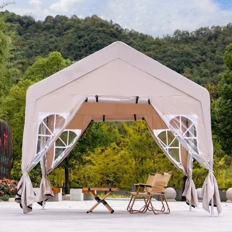 & 3x3 Outdoor Awning Portable Folding Gazebos Minimalist Stall Canopy Tent Garden Patio Pergola Rainproof Sun-proof Parking Shed