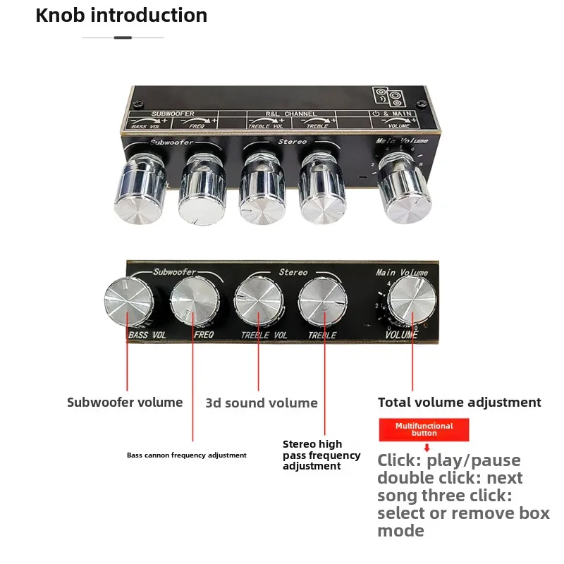 SOTAMIA TWS TPA3116 Bluetooth Audio Power Amplifier Board 2.1 Channel Subwoofer Amplifier Module Amplificador De Audio Mini Amp