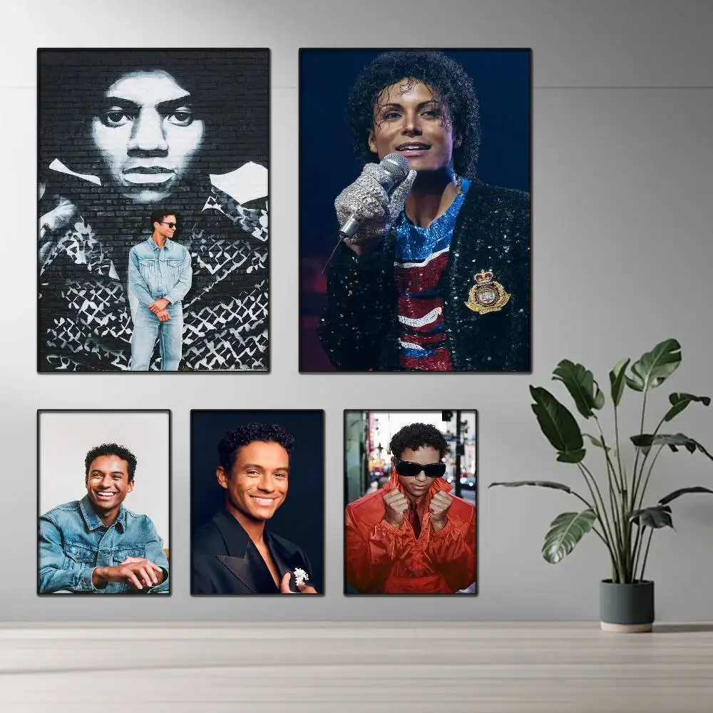 

Actor Jaafar Jackson Poster Versatile HD Waterproof Wall Art Self-Adhesive Decor for Any Space Ideal Gift