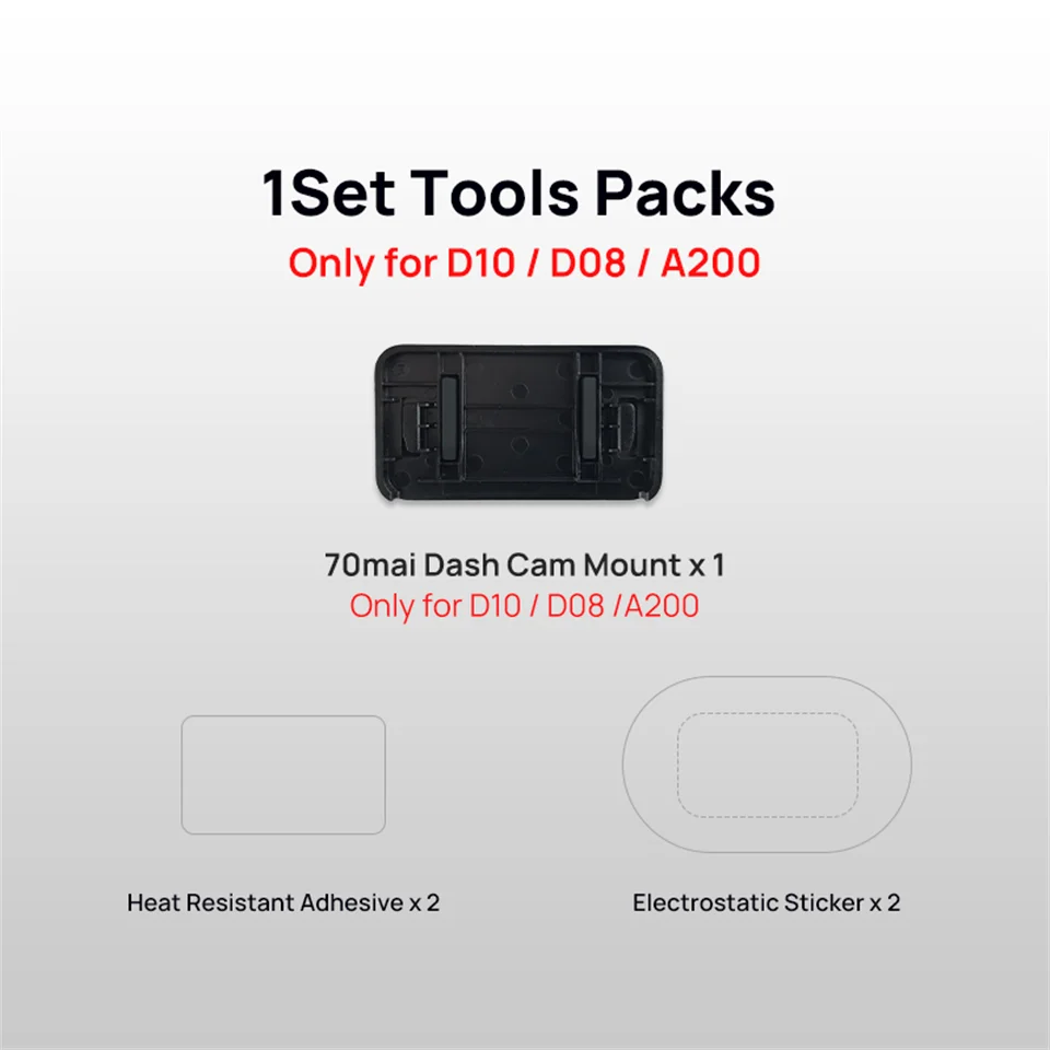 70mai Mount & Sticker Tool Pack für 70mai Dash Cam T800/X800/A810/A510/A800S/A500S/1S/M300/M200 Auto DVR Halterung – Detail 6