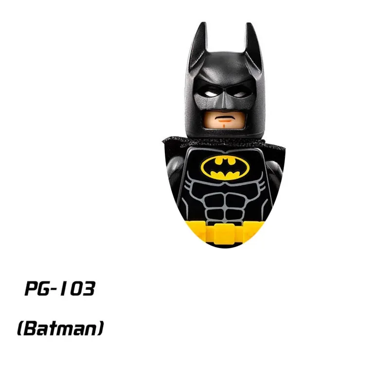 PG8032 PG100 Super Hero Clown Batman Harley Quinn Catwoman Robin Bricks Cartoon Character building block Boy Birthday Present