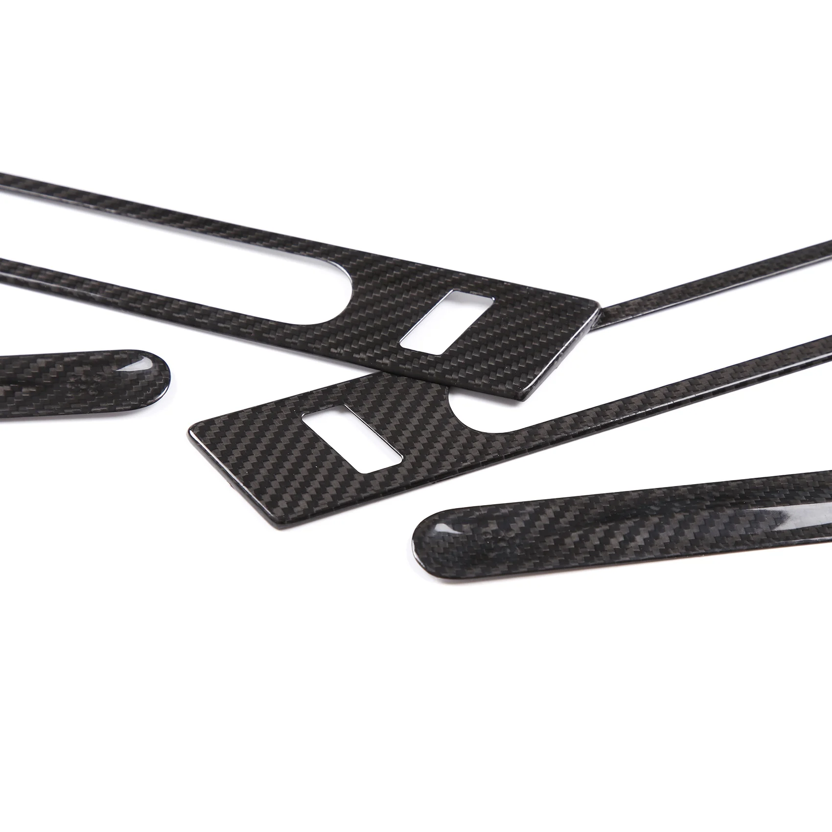 

UP!For Nissan R35 GTR 2006-2018 Real Carbon Fiber Outer Door Handle Cover Glossy Finish Pull Surround Interior Trim