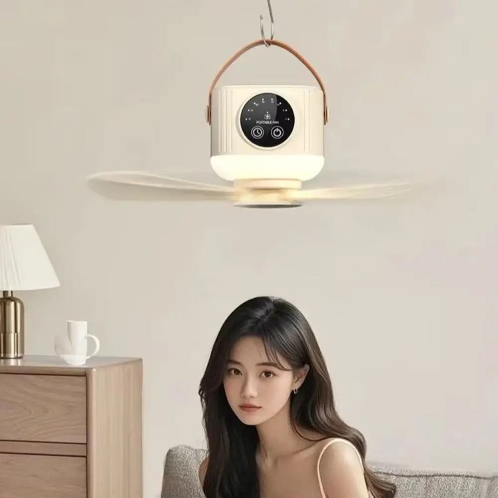 

3600/7200mAh Ceiling Fans with Lights 3Gears LED Light Ceiling Fan with Remote Remote Control Rechargeable Powered
