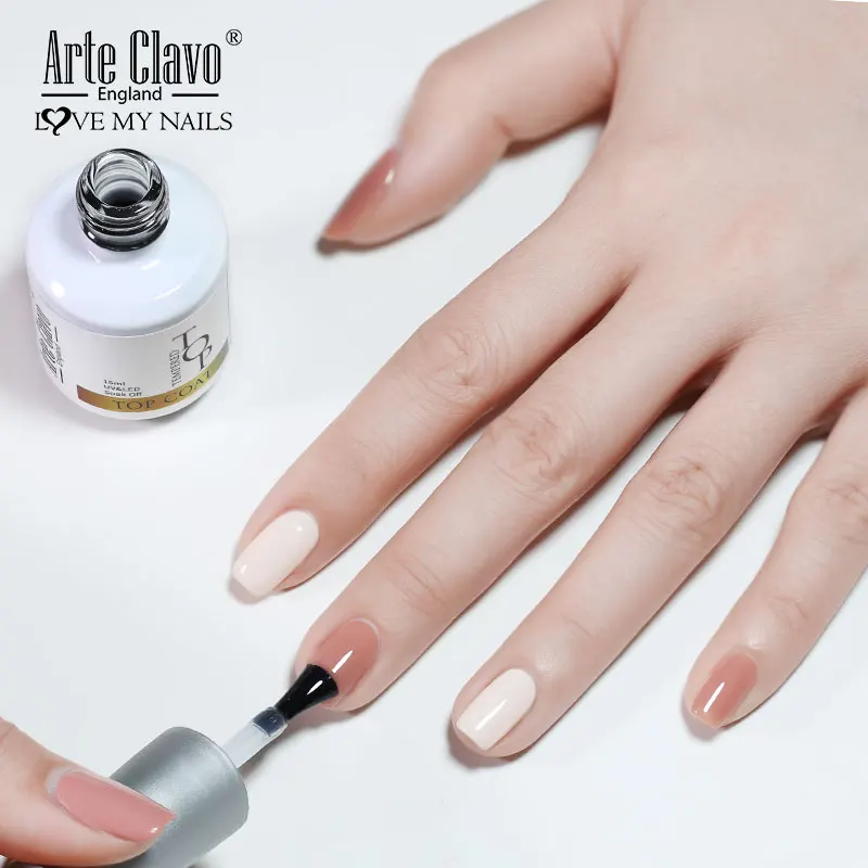 Arte Clavo 15ml Super Top Coat Gel Nail Polish Base Gel Matte Top Coat Semi-Permanent Varnish Soak Off Nail Art Functional Gel