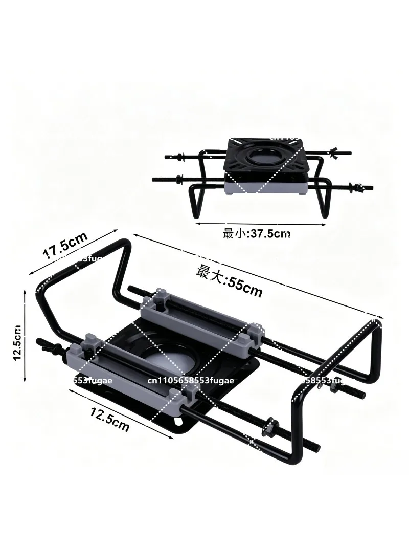 

360° Rotating Speedboat Seat Slide Rail, Adjustable Beam Mount Base for Rubber Boat