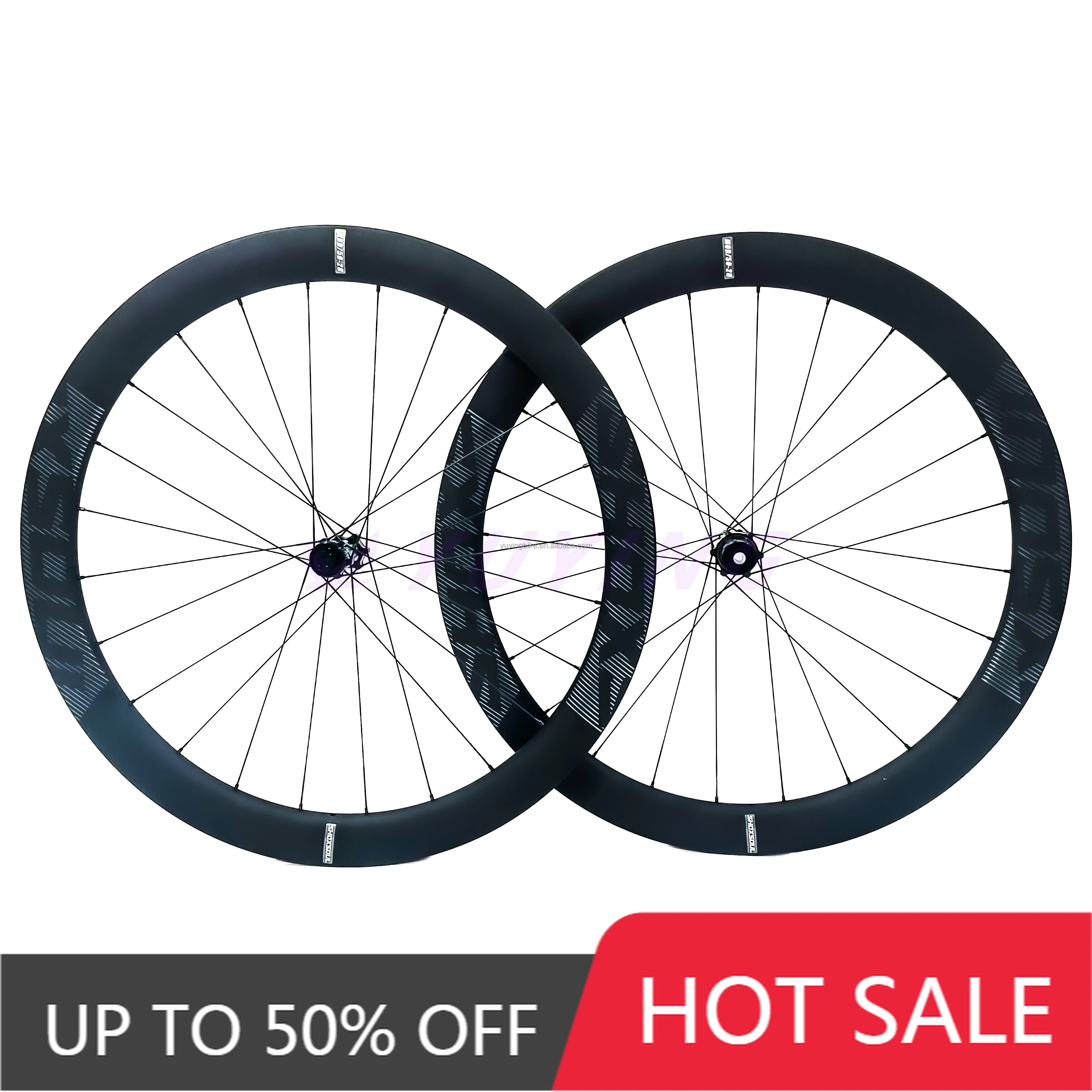 

STLF Ready Stock High-Performance 700c Carbon Road Bike Wheel with Ceramic Bearing & Disc Brake 50mm for City Ride & Road Bicycl