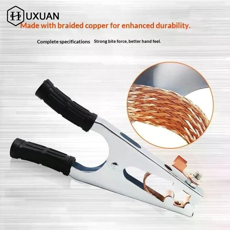 【W】1Pcs Manual Welder Electrode Holder 300A 500A Copper Welding Earth Clip Ground Clamp Professional Tools